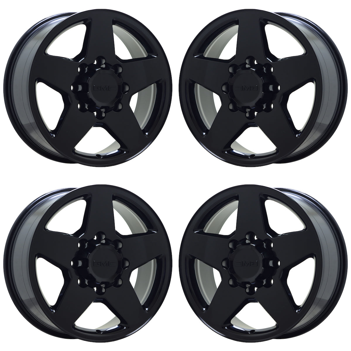 20" GMC Sierra 2500 3500 Gloss Black wheels rims Factory OEM set 5503